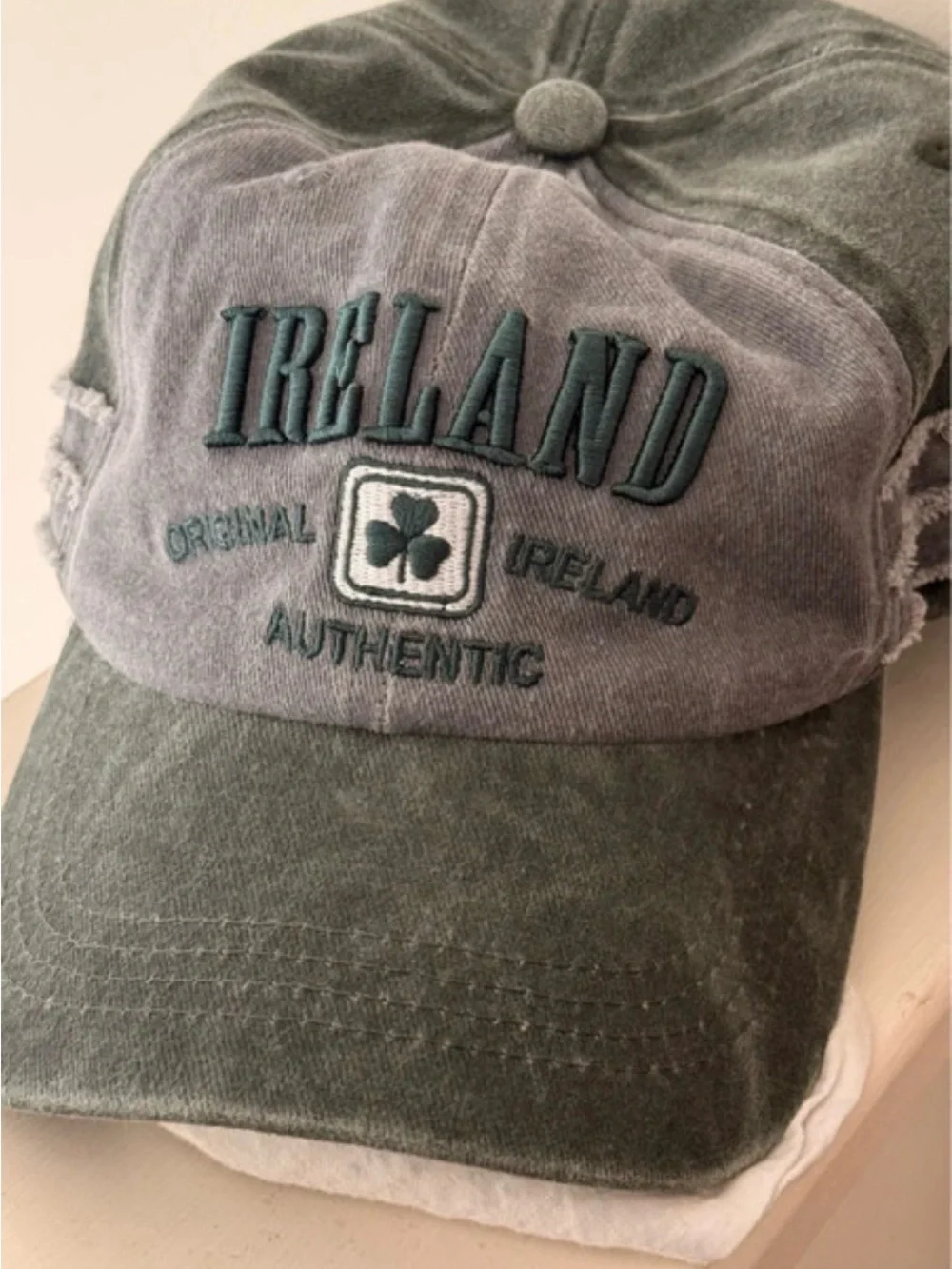Ireland Embroidered Baseball Cap - Green